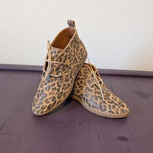 Leopard Print Ankle Boots
